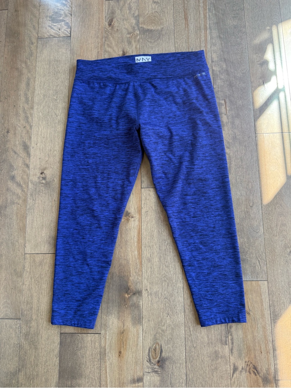Marc New York Performance Blue Space Dye Cropped Leggings Size XXL
